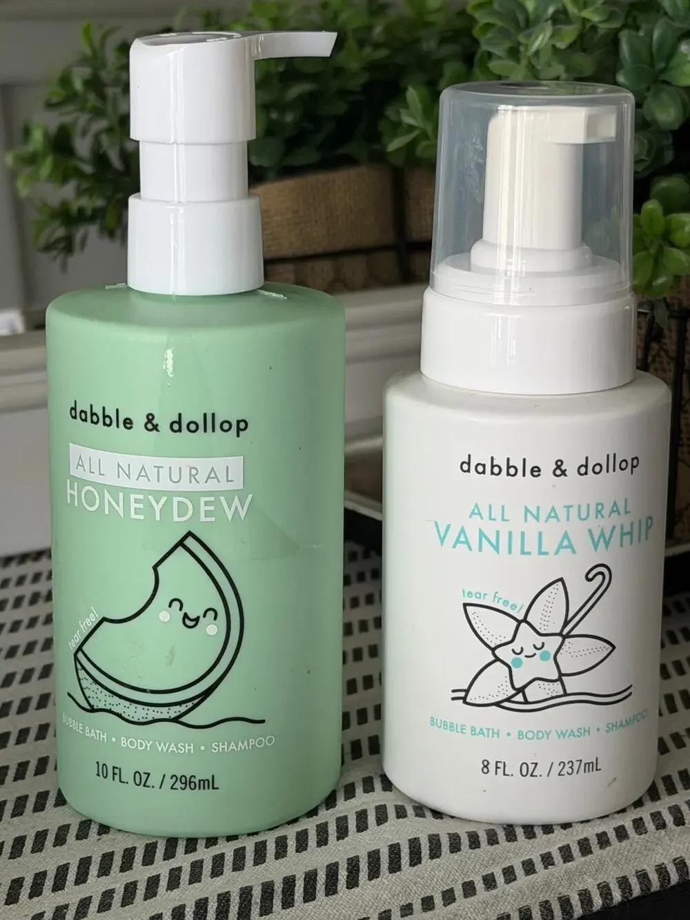 Dabble & Dollop Honeydew 3-in-1 Kids Bubble Bath Body Wash Shampoo 10oz